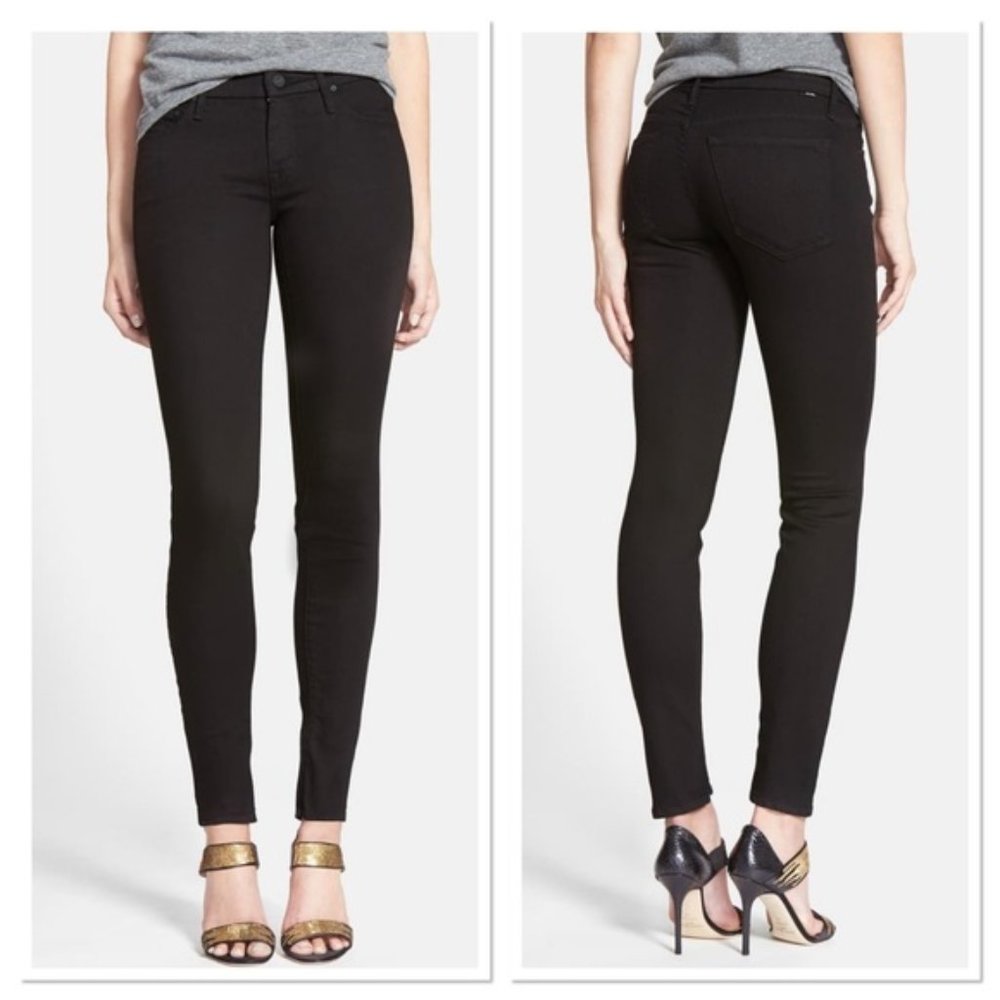 MOTHER The Looker Black High Rise Skinny Jeans 25